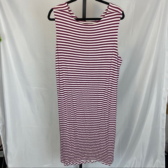 Bobeau Estelle Stripe Side Draped Dress, size 3X - Picture 4 of 9